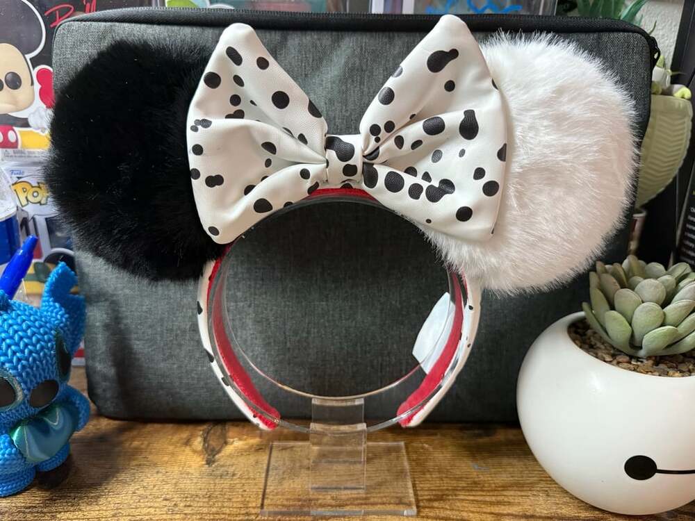 Disney Parks Cruella De Vil Minnie Mouse Ears Headband